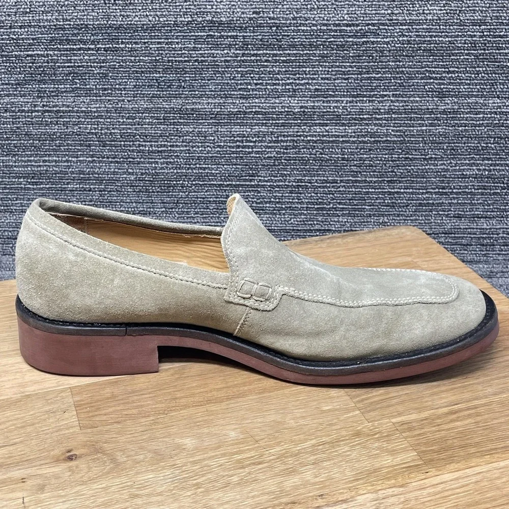 J Crew Shoes Mens 9.5 Brown Suede Slip On‎ Loafers Dress Oxfords Made in Italy